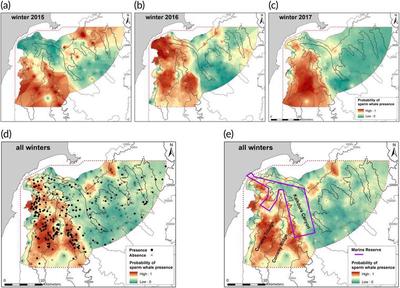 winter season distribution map from Guerra, et al. 2021